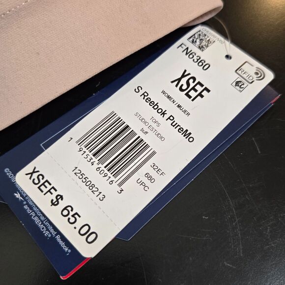 New Reebok Puremove+ High Impact Sports Bra Nude Sz XS womens Convertible Straps - Picture 3 of 7